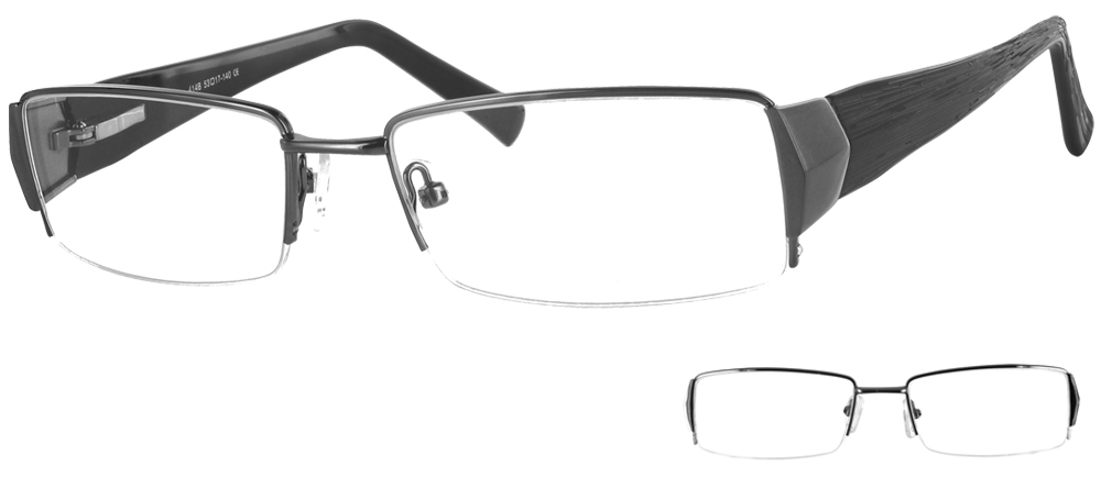 Nos lunettes pour hommes soucieux d'�l�gance Hastings Argent brillant et Noir