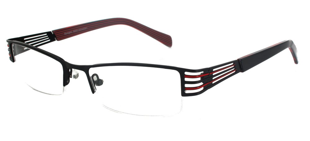 Lunettes color�es Ferran Noir et Rouge