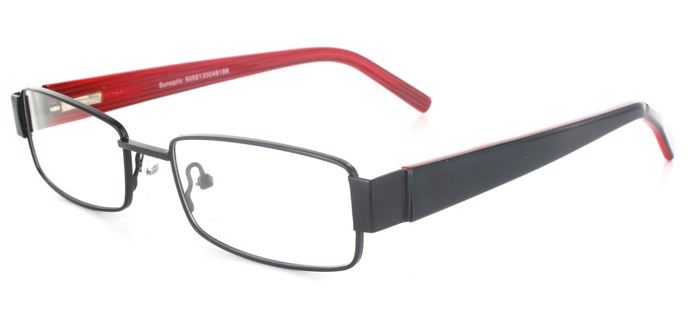 Lunettes Hommes Gwen Noir et Rouge