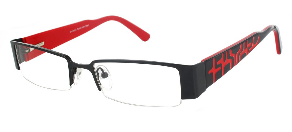 Nos lunettes pour hommes soucieux d'�l�gance Cahuita Noir et Rouge