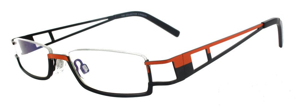lunettes de vue Nao Noir et orange
