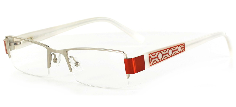 Lunettes color�es Aladin Argent, corail et perle