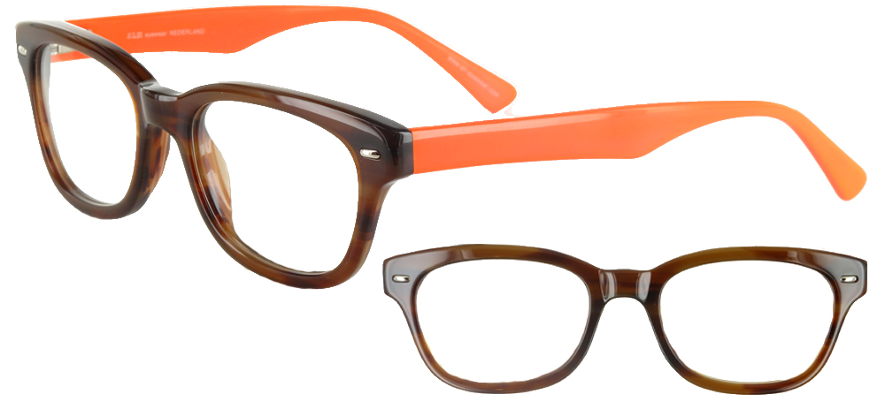 lunettes de vue ExperOptic Ray Noisette Tangerine