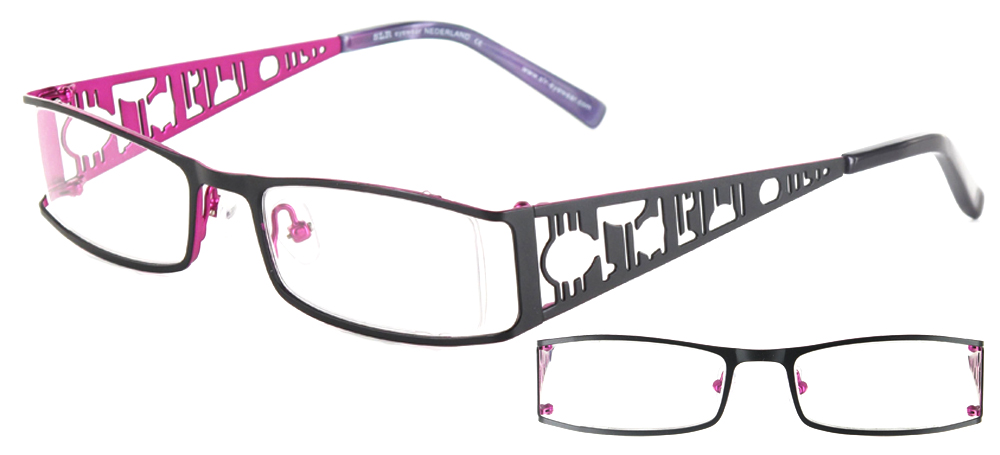 lunettes de vue ExperOptic Izmir Noir et mauve