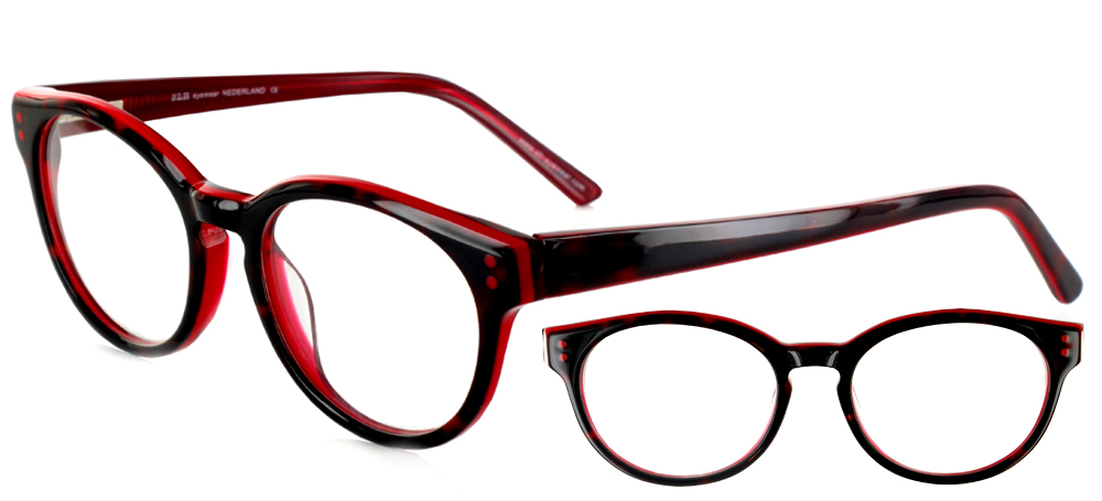 lunettes de vue ExperOptic Uncle Noir et Rouge