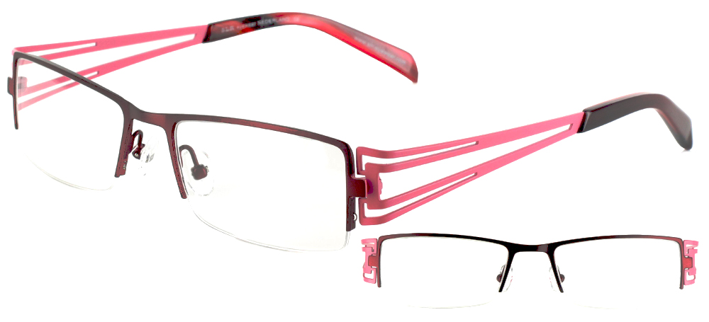 lunettes de vue ExperOptic Vendome marron et rose