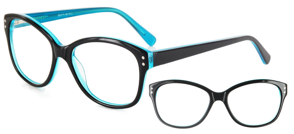 lunettes de vue ExperOptic Molly Noir Turquoise