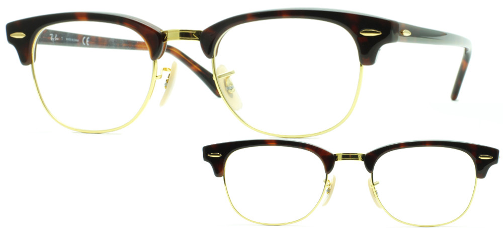 lunettes de vue Ray-Ban RX5154-2372 Havane et Or Clubmaster