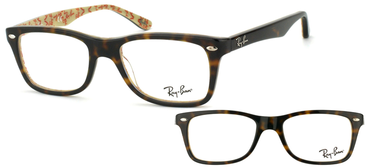 lunettes de vue Ray-Ban RX5228-5057 Havane sur texture