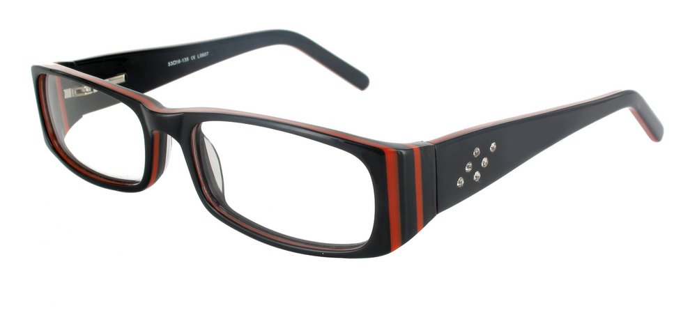 lunettes de vue ExperOptic Aldebaran Noir et Abricot