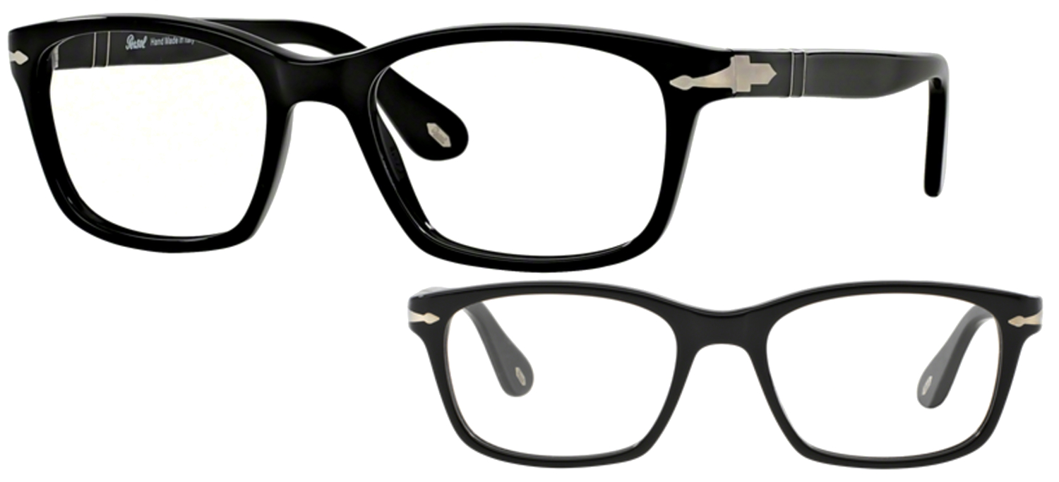 lunettes de vue Persol PO3012V-95 Noir Brillant
