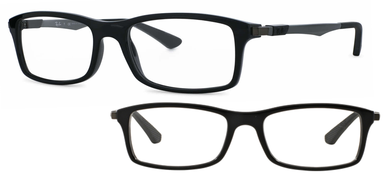 Ray-Ban RX7017-2000 noir brillant