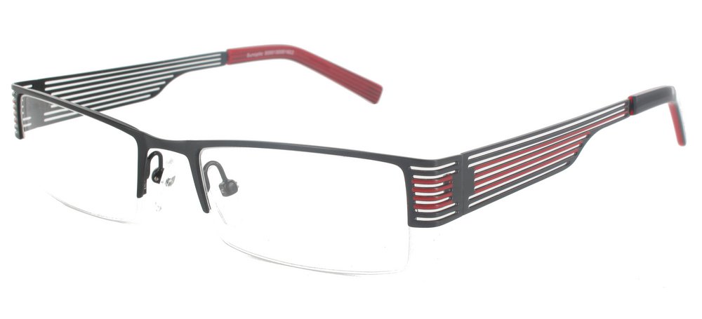 lunettes de vue ExperOptic Pieride Noir Rouge