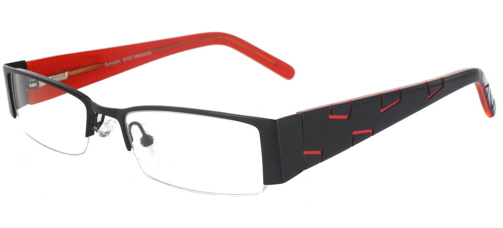 lunettes de vue ExperOptic Alava Noir Corail