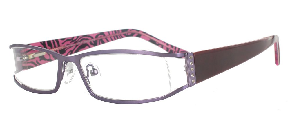 lunettes de vue ExperOptic Maissa Amethyste Rose bonbon