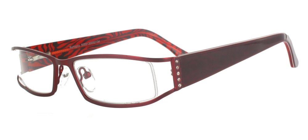 lunettes de vue ExperOptic Maissa Bourgogne Rouge cardinal
