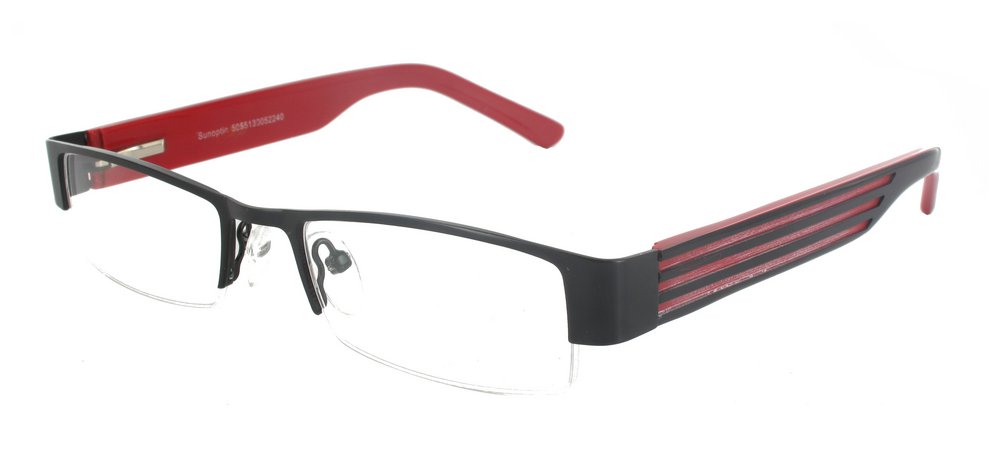 lunettes de vue ExperOptic Scott Noir Framboise