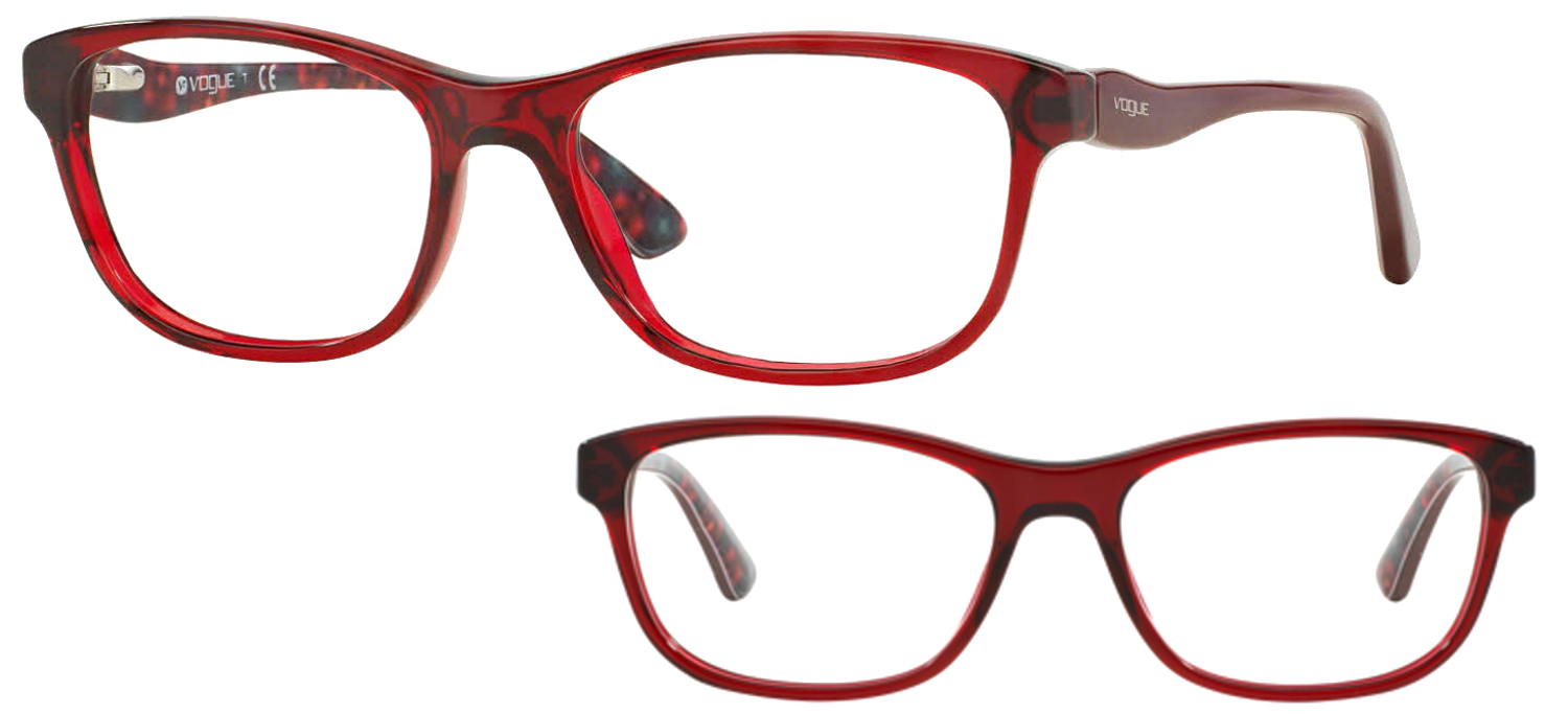 lunettes de vue Vogue VO2908-2257 Bordeaux translucide