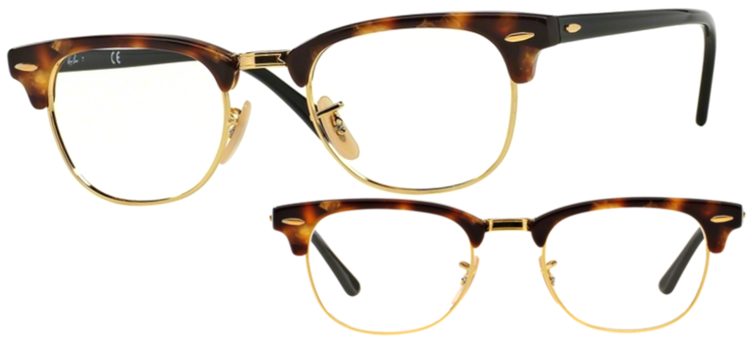 lunettes de vue Ray-Ban RX5154-5494 Havane branches marron Clubmaster