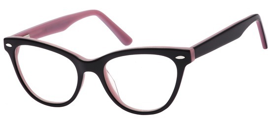 lunettes de vue ExperOptic LadyFly Noir rose