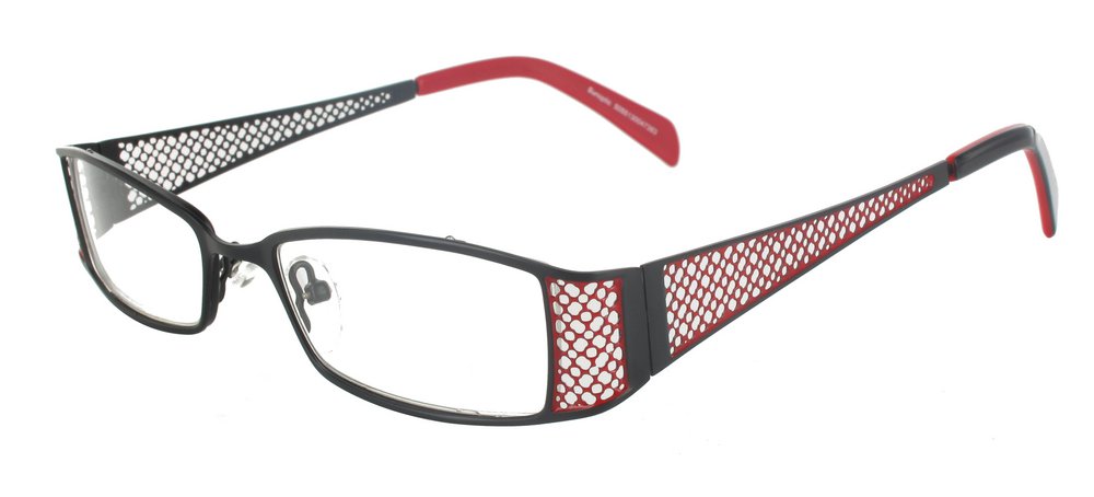 lunettes de vue ExperOptic Saman Noir Rouge