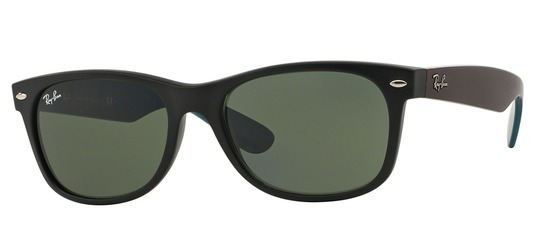 lunettes de soleil Ray-Ban RB2132-6182 New Wayfarer Noir Mat