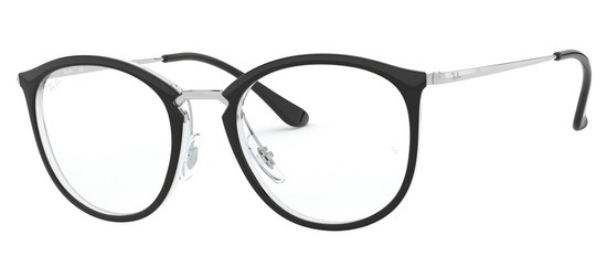 lunettes de vue Ray-Ban RX7140-5852 Noir Cristal Argent