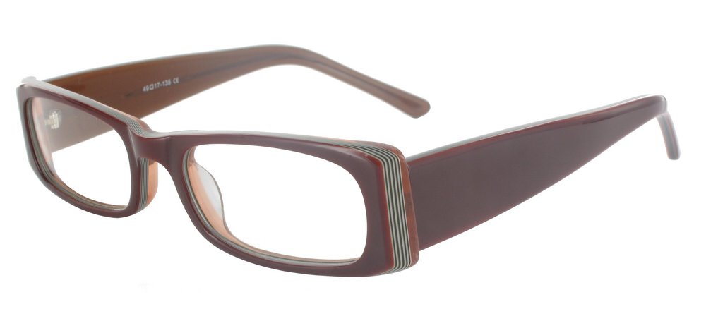 lunettes de vue ExperOptic Enora Bourgogne Brun Raye