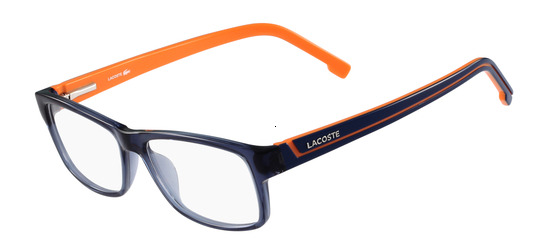 lunettes de vue Lacoste L2707-421 Bleu Steel Acier Orange