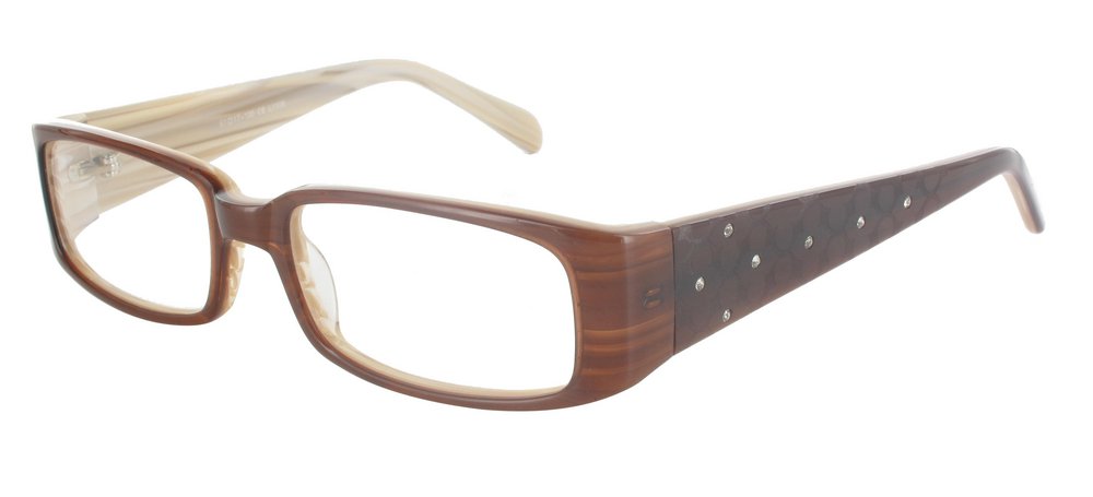 lunettes de vue ExperOptic Antares Brun et Creme flamme