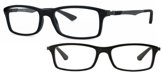 lunettes de vue PROMO Taille 52 - RX7017-2000 noir brillant