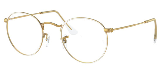 lunettes de vue Ray-Ban RX3447V-3104 Blanc sur Or