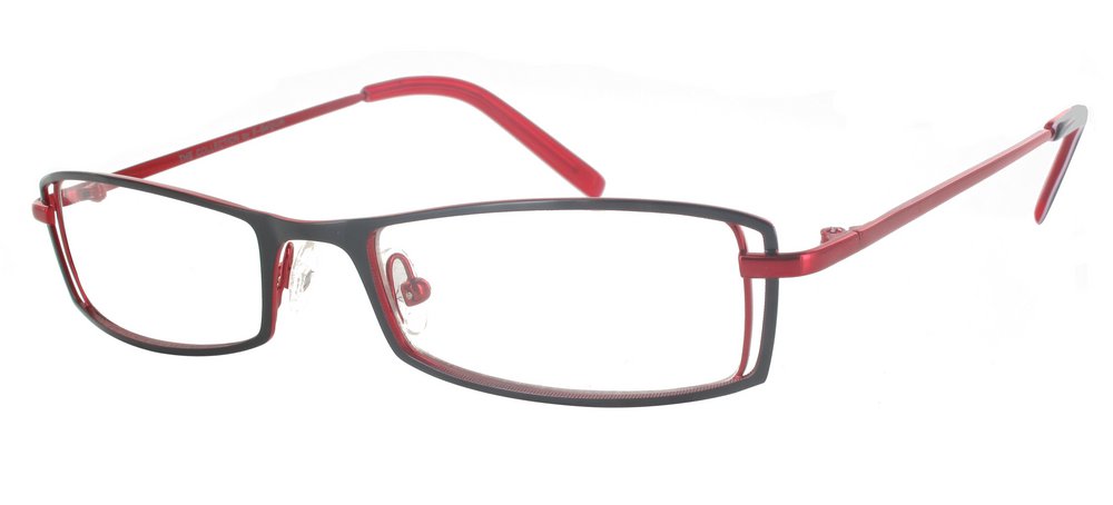 lunettes de vue ExperOptic Nessa Noir et rouge