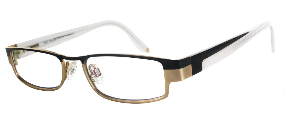 lunettes de vue ExperOptic Geelong Noir Or blanc