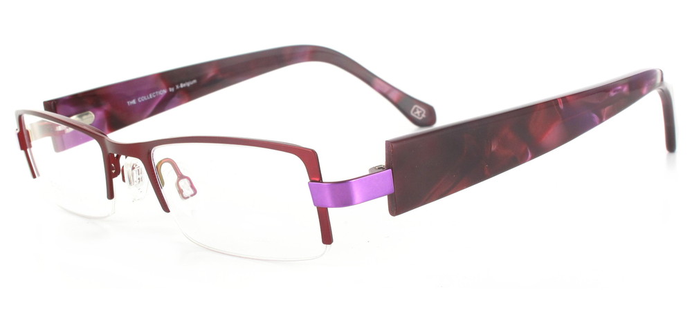 lunettes de vue ExperOptic Lofoten Carmin et Lilas nacre