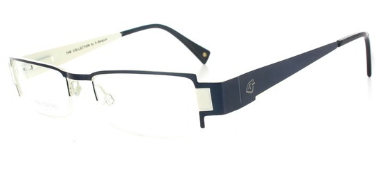 lunettes de vue ExperOptic Lugano Bleu minuit et Ivoire