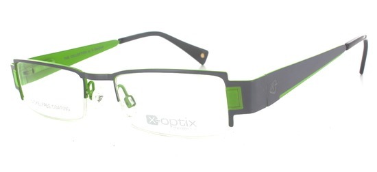 lunettes de vue ExperOptic Lugano Gris et Anis