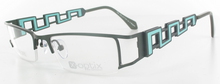 lunettes de vue ExperOptic Xico Kaki et Menthe