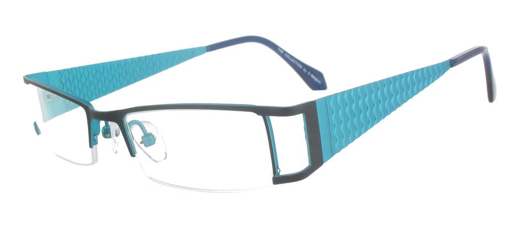 lunettes de vue ExperOptic Ondine Noir et bleu azur