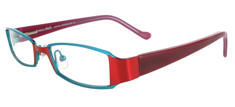 lunettes de vue ExperOptic Curacao Turquoise Rouge cardinal