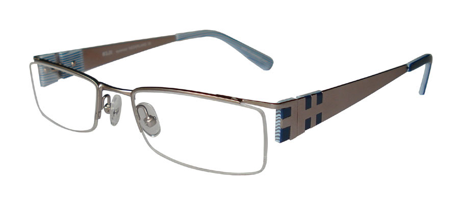 lunettes de vue ExperOptic Lancon Argent Bleu cobalt